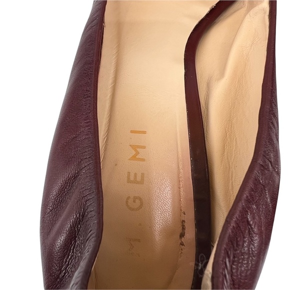 M. Gemi Red Mossa Day Leather Block Heels Size 39 1/2 Women's - Picture 9 of 10